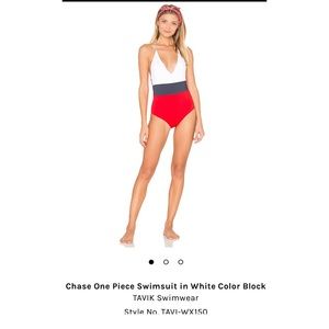 TAVIK Chase One Piece Swimsuit in White Colorblock